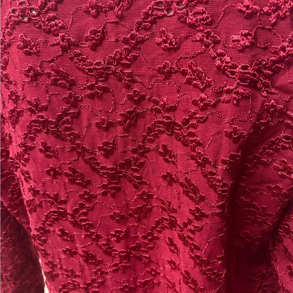 Vintage Elegant Red Lace Women's Top - Picture 6 of 6